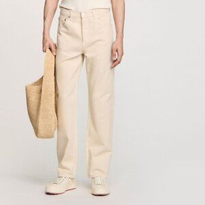 NWT SANDRO BEIGE STRAIGHT LEG JEANS - 32